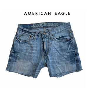 American Eagle Blue Jean Cutoff Distressed 26